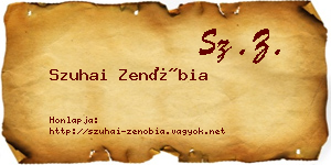 Szuhai Zenóbia névjegykártya